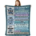 thumbnail image 1 of Gifts to My Dad Blanket Super Soft Cozy Warm Flannel Throw Blanket for Couch Sofa Bed Christmas Father''s Day Dad Birthday Gifts Idea 60x50in, 1 of 6