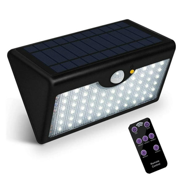 Gifts ufehgfjh 60-LED Solar Motion Sensor Wall Light Outdoor Super Bright Security Lamp Waterproof Rotatable Panel Remote-Controlled Garden Porch Floodlight solar security light