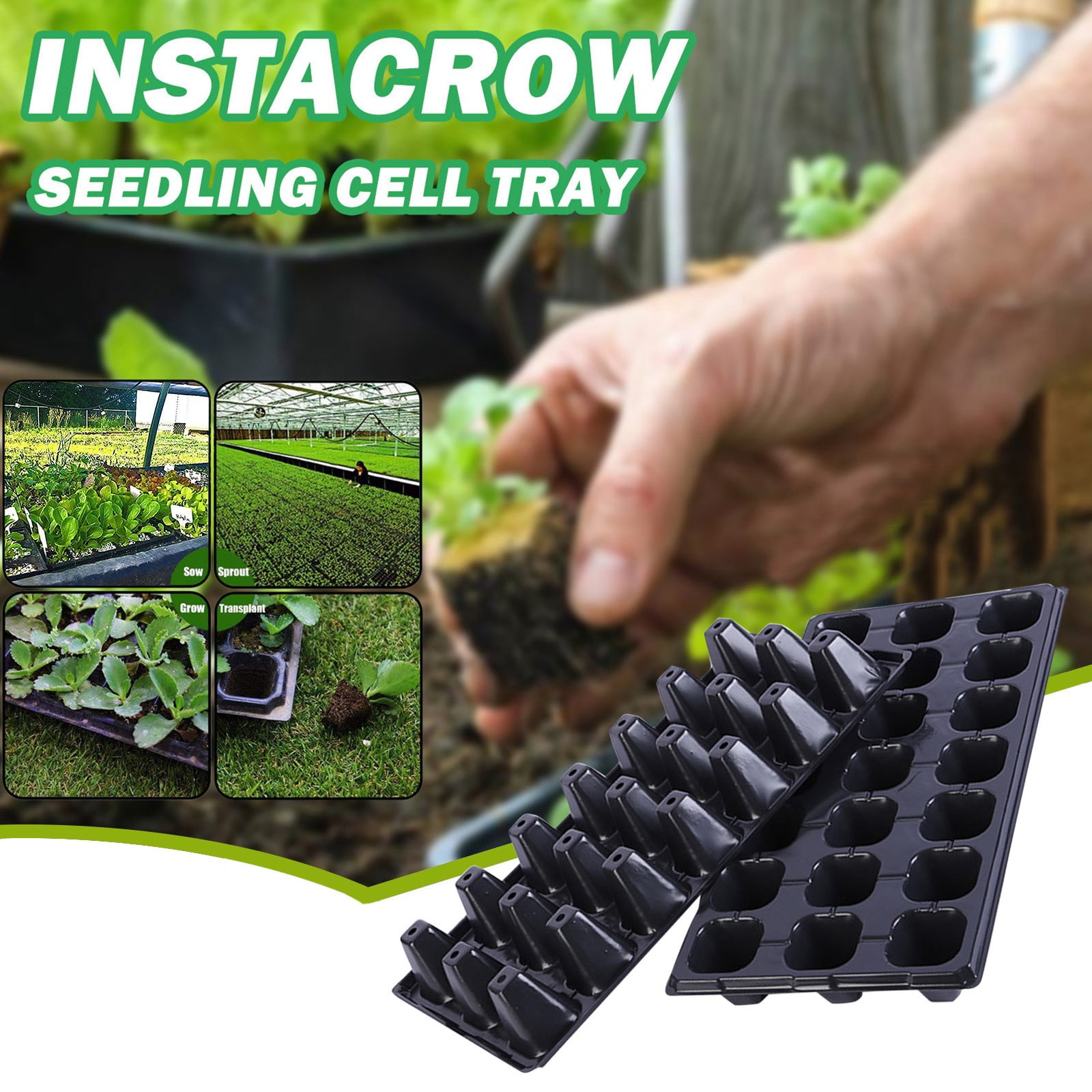 Gifts ufehgfjh Seed Starting Germination Tray 21-Cell BPA Plastic Nursery Insert With Drainage Reusable Seedling Propagation Tray Durable Starter Kit For Home Greenhouse Garden Planting