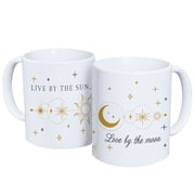 GiftsForYouNow Celestial Mug    Live by the Sun, Love by the Moon  Sun & Moon Design