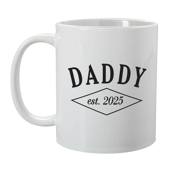 GiftsForYouNow Daddy Est. 2025 Mug  New Dad Coffee Cup
