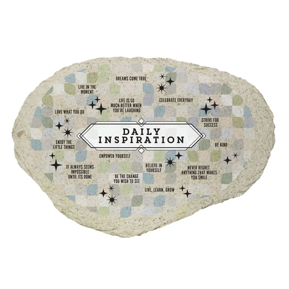 GiftsForYouNow Daily Inspiration Garden Stone Motivational Quote Collage Outdoor Dcor