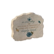 GiftsForYouNow Memorial Garden Stone    In Memory of a Life So Beautifully Lived  Floral Outdoor Sympathy Stone