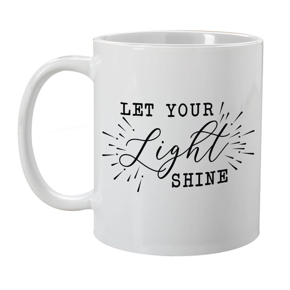 GiftsForYouNow Motivational Mug Let Your Light Shine Inspirational Coffee Cup