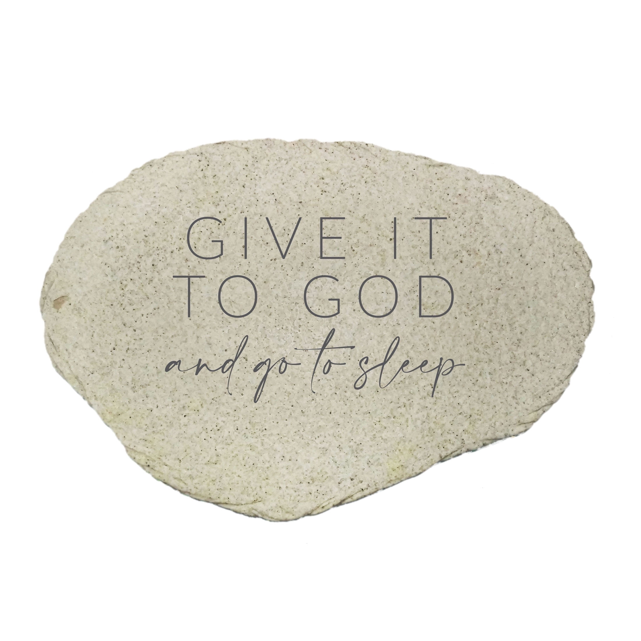 GiftsForYouNow Give It To God Flat Garden Stone