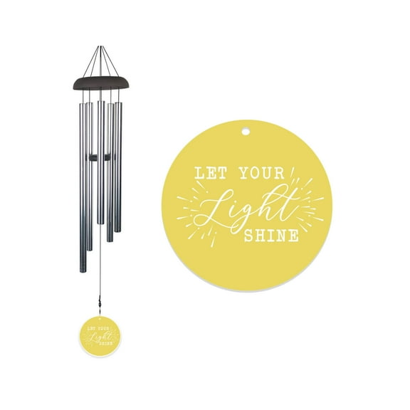 Let your light shine 24" Wind Chime, Aluminum Tubes and Metal Canopy