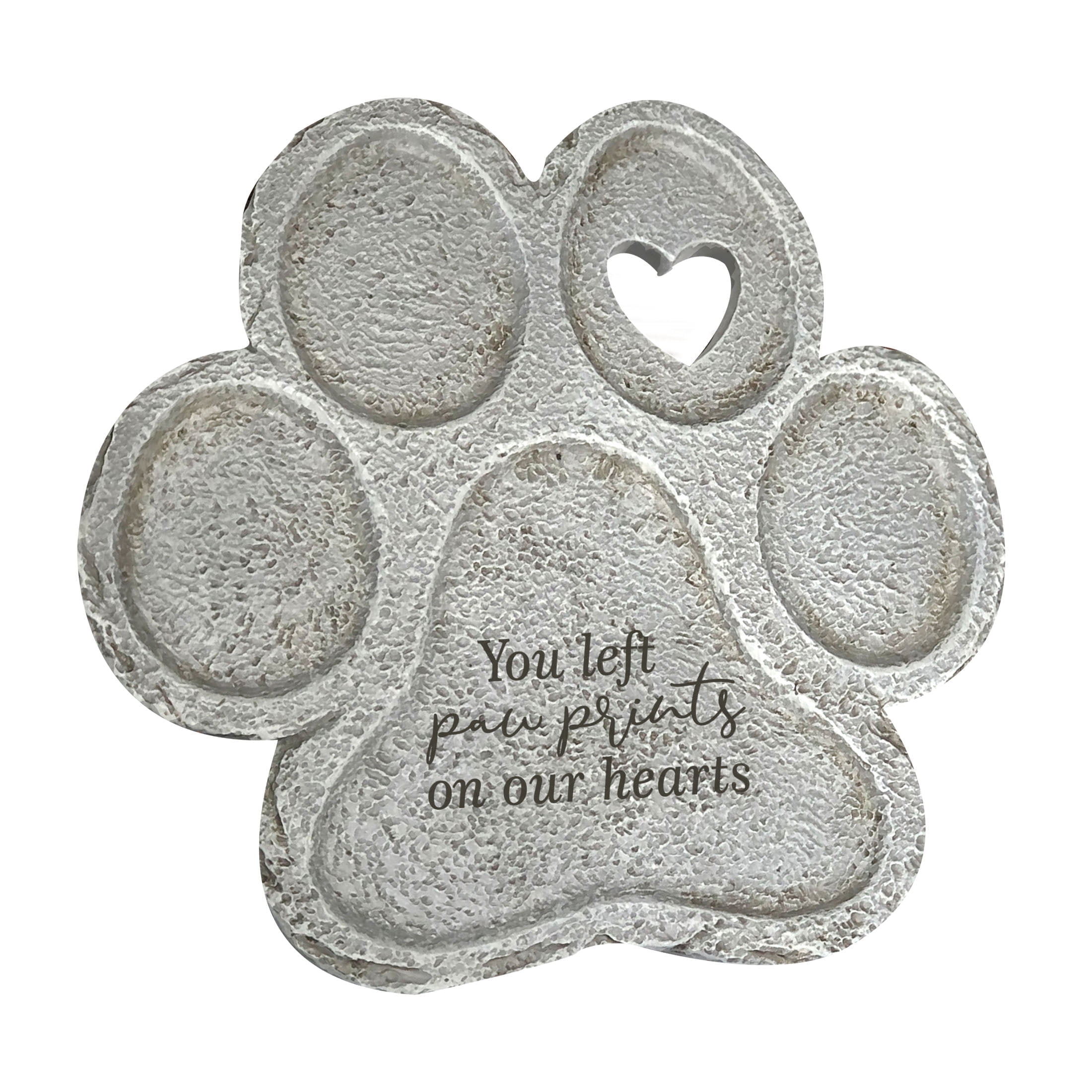 GiftsForYouNow Paw Prints On Our Hearts Paw Print Stone, Pet