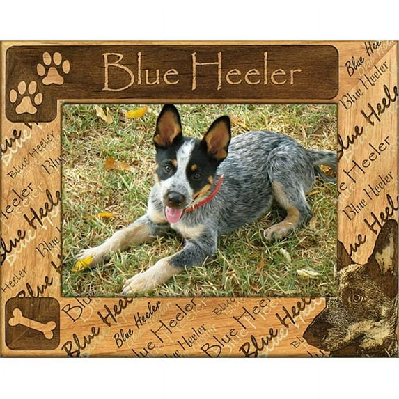 Giftworks Plus DBA0026 Blue Heeler, Alder Wood Frame, 5 x 7 In