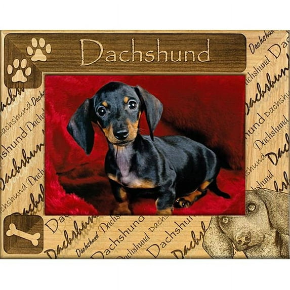 Giftworks Plus DBA0064 Dachshund, Alder Wood Frame, 5 x 7 In