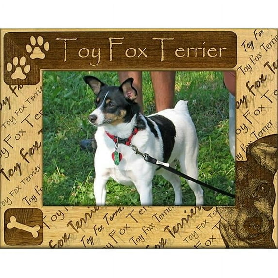 Giftworks Plus DBA0166 Toy Fox Terrier Alder Wood Frame, 3.5 x 5 In