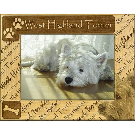 Giftworks Plus DBA0170 West Highland Terrier Alder Wood Frame, 5 x 7 In