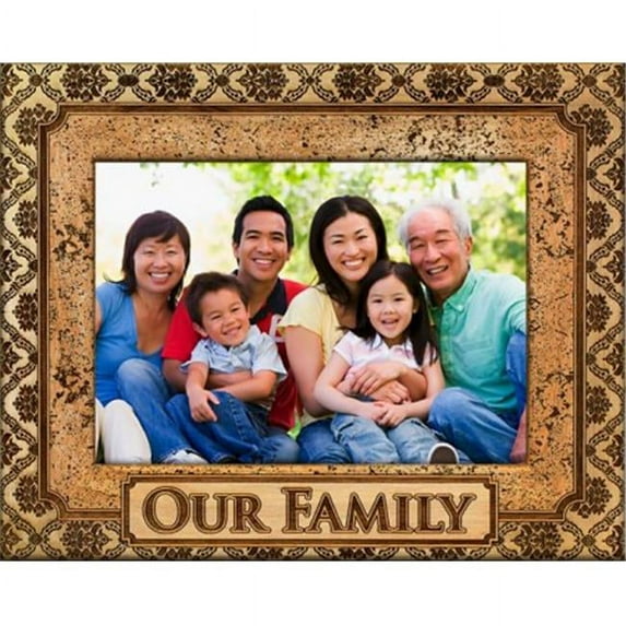 Giftworks Plus FAM5024 Our Family - Ornate, Alder Wood Frame, 3.5 x 5 In