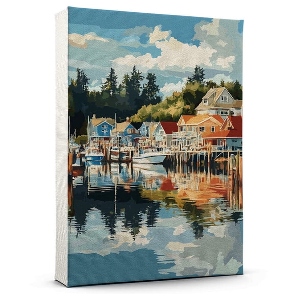 Gig Harbor Canvas Print, Washington Canvas Wall Art, Gig Harbor Decor Travel Canvas, Washington Travel Gift, Housewarming Gift - 99AZ518