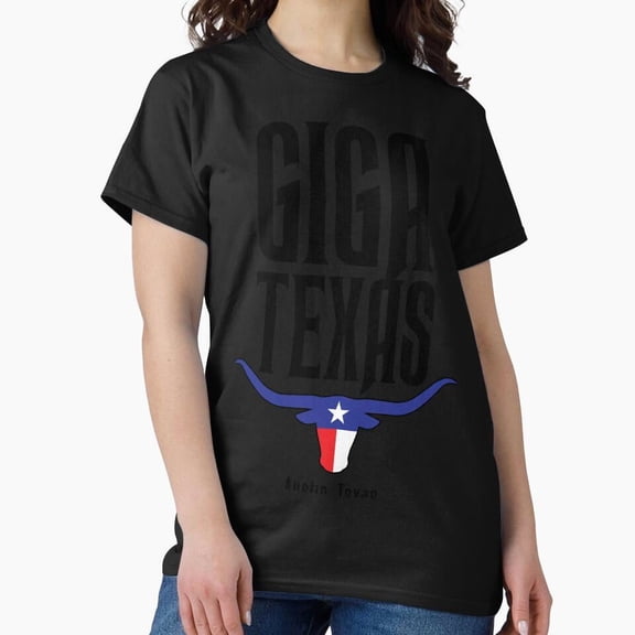 Giga Texas Retro Industrial Futuristic Tech Vibe Creative Art Unisex T-Shirt, up to size 5XL