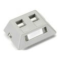 thumbnail image 1 of GigaBase2 Modular Furniture Faceplate, 2 Port - Gray, 1 of 1