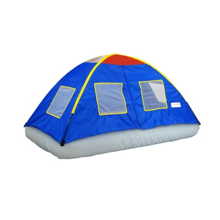 GigaTent 6 Mesh Windows Fiberglass Poles Washable Sheets Polyester Play Tent, Multi-color