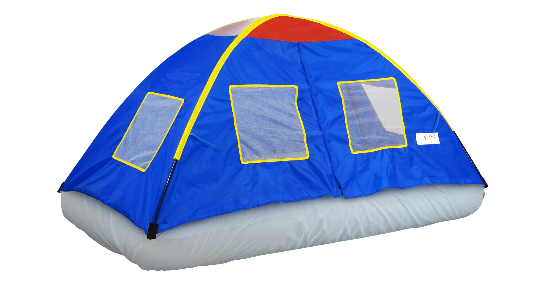 GigaTent 6 Mesh Windows Fiberglass Poles Washable Sheets Polyester Play Tent, Multi-color - image 1 of 2