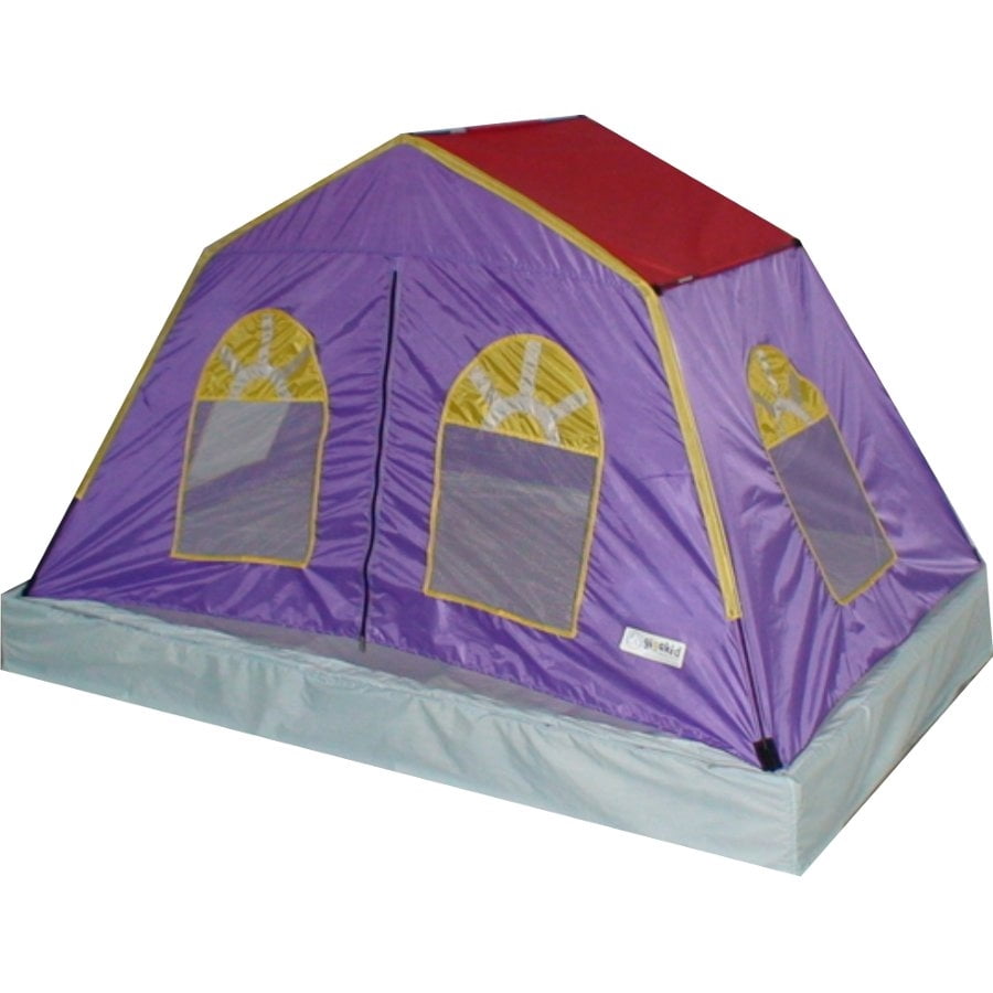 GigaTent 6 Mesh Windows Fiberglass Poles Washable Sheets Polyester Play Tent, Multi-color