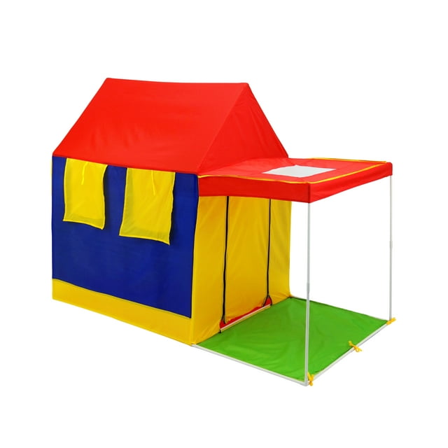 GigaTent Summer House 4 Large Windows With Skylight & Porch Shade Polyester Play Tent, Multi-color
