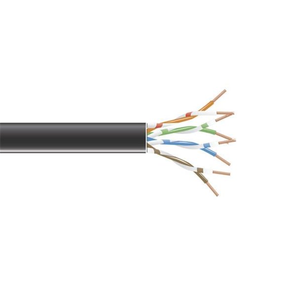 GigaTrue 550 CAT6 550-MHz Stranded Bulk PVC Cable - 23 AWG, Black - 1000 ft.