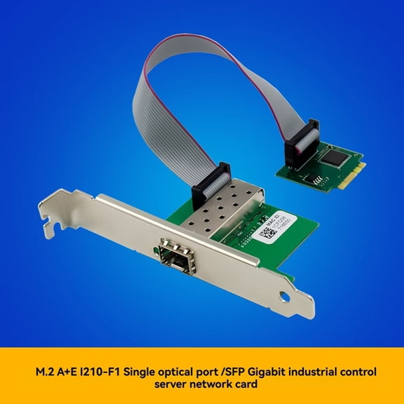 Gigabit Ethernet M.2 A+E KEY Single Fiber Port SFP1000Mbps Network Card I210AS Lan Optical Fiber Server Adapter