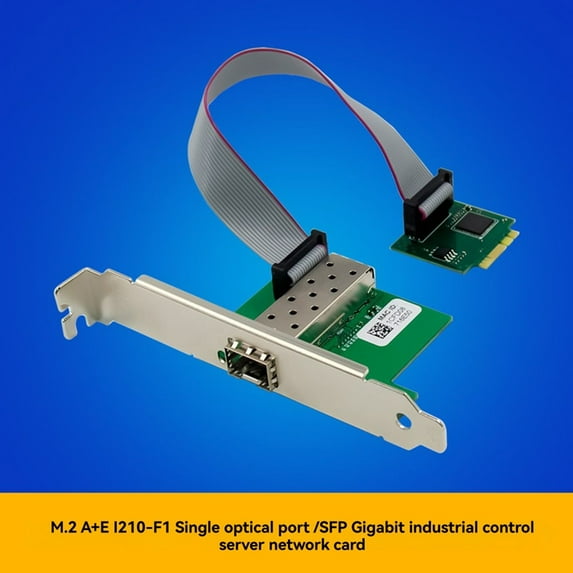 Gigabit Ethernet M.2 A+E KEY Single Fiber Port SFP1000Mbps SFP Network Card I210AS Lan Optical Fiber Server Adapter