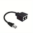 thumbnail image 1 of Gigabit Ethernet Splitter RJ45 1 Male To 2 Female LAN Ethernet Cable Splitter Cable Ethernet Socket Connector Extension Cable, 1 of 8