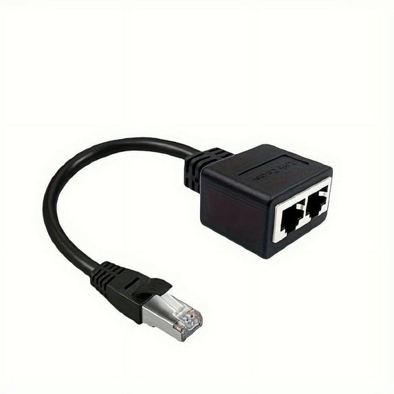 Gigabit Ethernet Splitter RJ45 1 Male To 2 Female LAN Ethernet Cable Splitter Cable Ethernet Socket Connector Extension Cable
