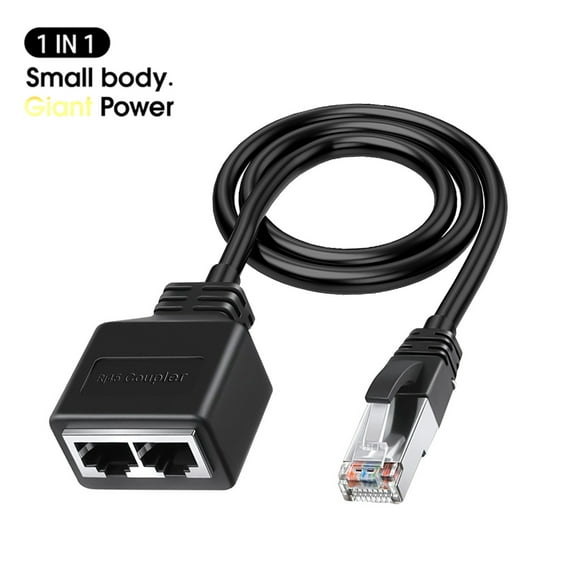 Gigabit Ethernet Splitter Rj45 Male To 2 Female Adapter Cable Ethernet Socket Connector Extension Cable