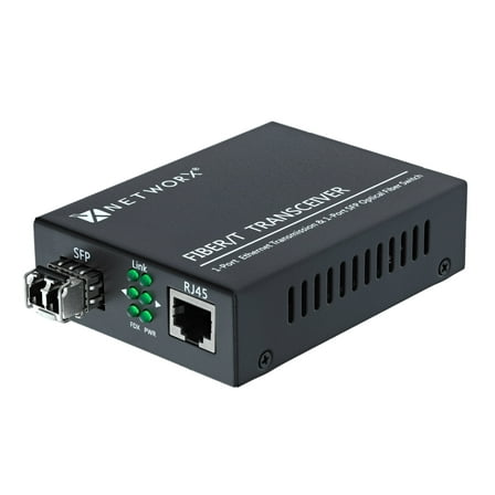 Gigabit Fiber Media Converter - 1000Base-LX, LC Multimode, 550m, 1310nm