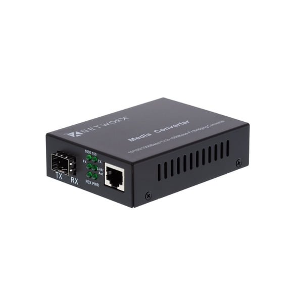 Gigabit Fiber Media Converter with Open SFP Slot for Multimode or Singlemode Fiber