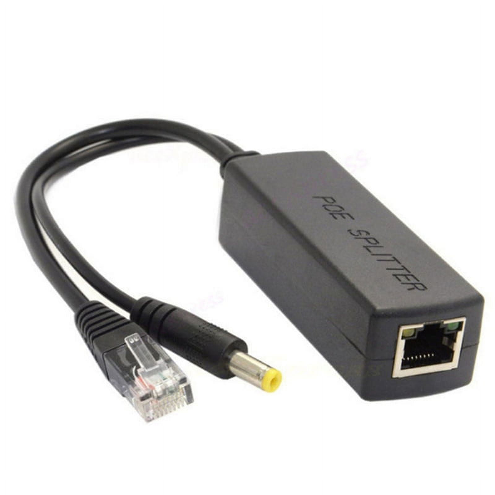 Gigabit Mini PoE Splitter 10/100/1000Mbps POE DC Output 12V Power over Ethernet IEEE 802.3af for IP Came Black