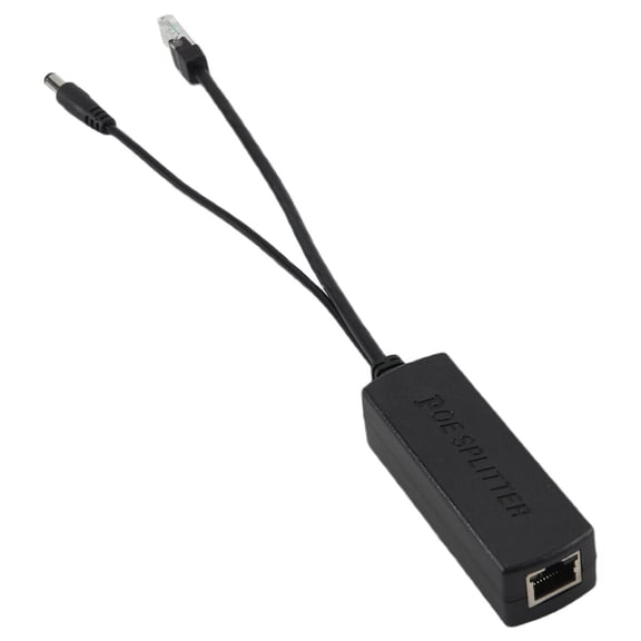Gigabit Mini PoE Splitter 10/100Mbps POE DC Output 12V Power over Ethernet IEEE 802.3af for IP Came Black