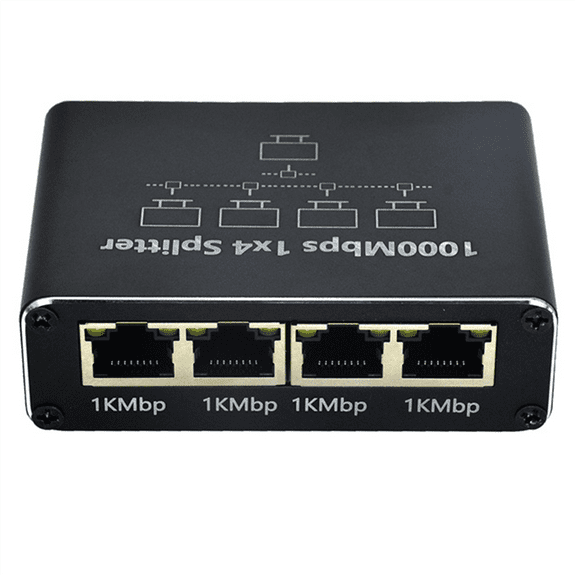 Gigabit Network Splitter 1-To-4 Network Cable Splitter RJ45 Network Port Ethernet Splitter Suitable for PC Laptops