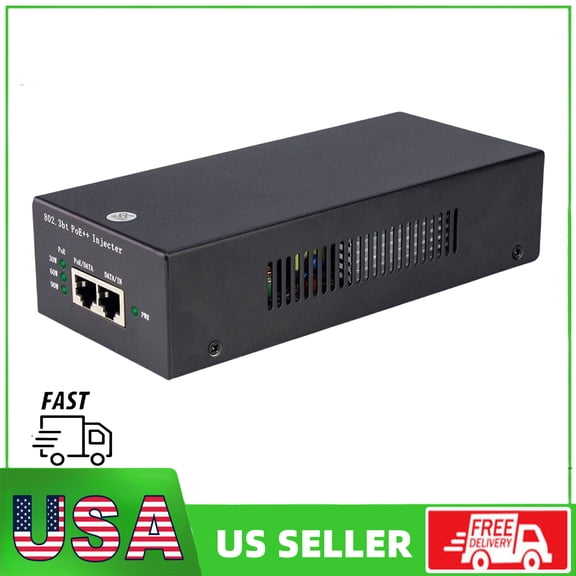 Gigabit PoE Injector 90W ethernet IEEE 802.3af/at/bt Up to 100M for CCTV Camera
