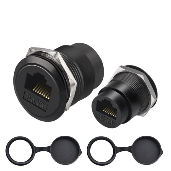 Gigabit RJ45 CAT6 Female To Female In Wall Panel Mount Networking Connector Adapter