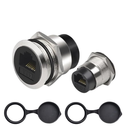 Gigabit RJ45 CAT6 Female To Female In Wall Panel Mount Networking Connector Adapter