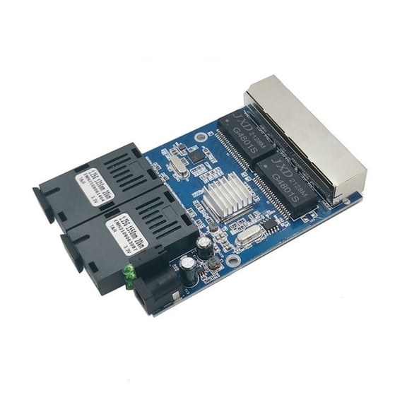 Gigabit Fiber Switcher 4 RJ45 UTP Gigabit Fiber Optically Media Converter 4 RJ45 Ethernet Board Replacement
