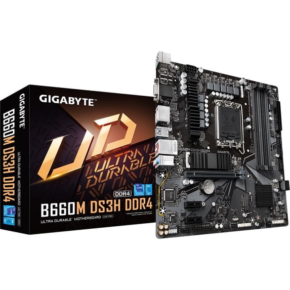 Gigabyte B660M DS3H DDR4 G10 Desktop Motherboard - Intel B660 Chipset - Socket LGA-1700 - Micro ATX
