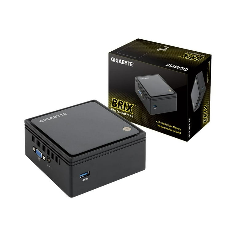 Gigabyte BRIX GB-BXBT-2807 Desktop Computer, Intel Celeron N2807