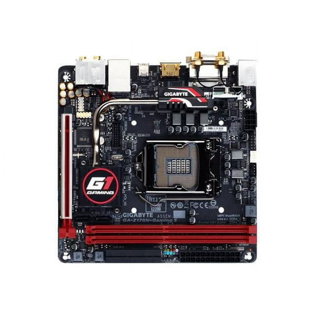 Gigabyte GA-Z170N-Gaming 5 - 1.0 - motherboard - mini ITX - LGA1151 Socket - Z170 Chipset - USB 3.0, USB 3.1, USB-C - Bluetooth, Gigabit LAN, Wi-Fi - onboard graphics (CPU required) - HD Audio (8-channel)