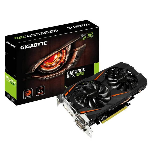 Gigabyte GeForce GTX 1060 Windforce 6GB GDDR5 Graphics Cards GV-N1060WF2OC-6GD Walmart.com