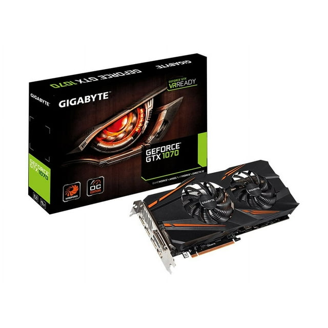 Gigabyte GeForce GTX 1070 WINDFORCE OC - Graphics card - GF GTX 1070 - 8 GB GDDR5 - PCIe 3.0 x16 - DVI, HDMI, 3 x DisplayPort