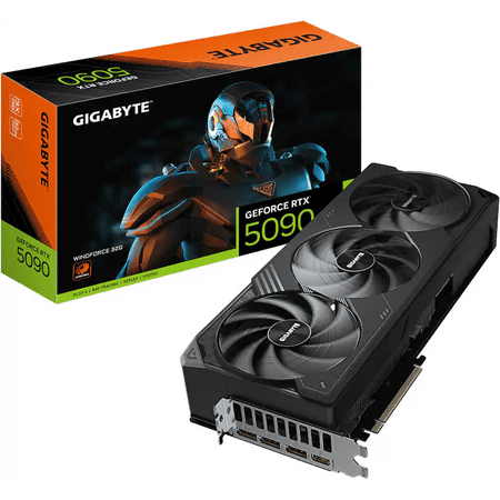 GIGABYTE - NVIDIA GeForce RTX 5090 WINDFORCE 32G GDDR7 PCI Express 5.0 Graphics Card - Black
