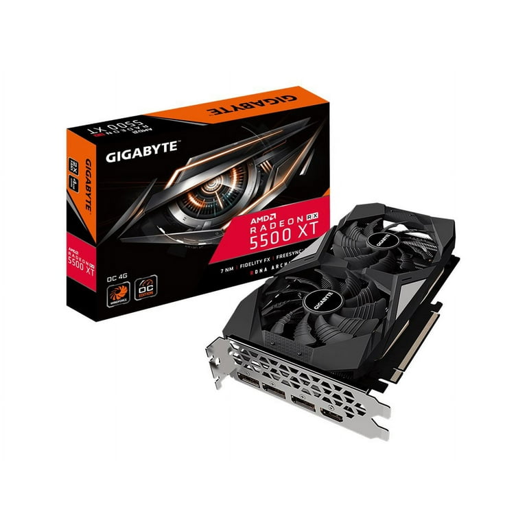 Gigabyte Radeon RX 5500 XT OC 4G OC Edition graphics card Radeon RX 5500 XT 4 GB GDDR6 PCIe 4.0 x16 HDMI 3 x DisplayPort