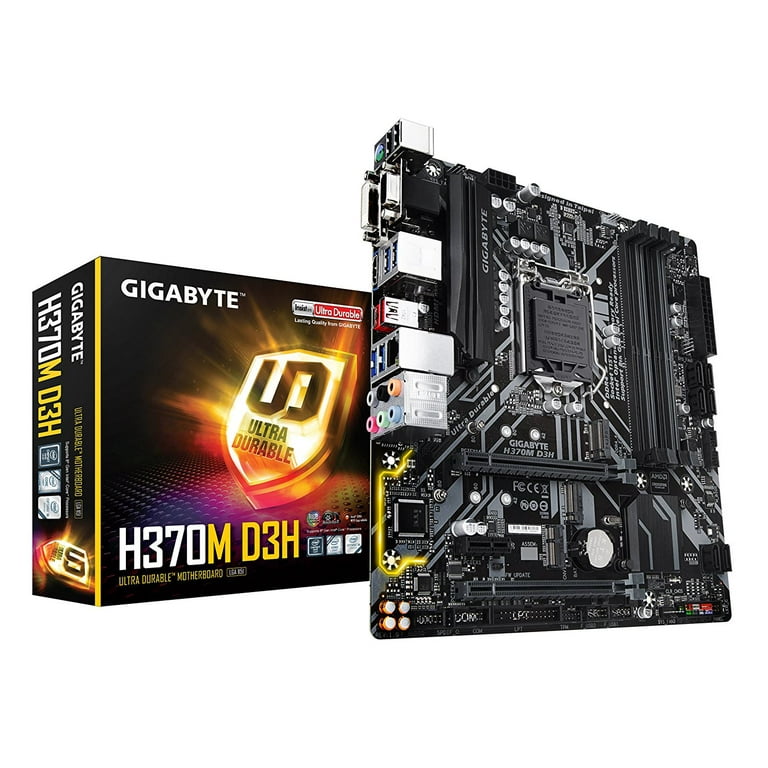Gigabyte H370M D3H - 1.0 - motherboard - micro ATX - LGA1151 Gigabyte H370M D3H - 1.0 - motherboard - micro ATX - LGA1151