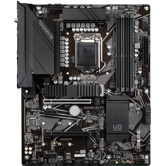 Gigabyte Ultra Durable Z590 UD AC Desktop Motherboard, Intel Chipset, Socket LGA-1200, Intel Optane Memory Ready, ATX