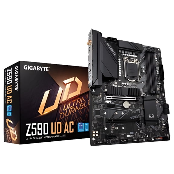 GIGABYTE Z590 UD LGA 1200 Intel Z590 ATX Motherboard with Triple M.2, PCIe 4.0, USB 3.2 Gen 2, 2.5GbE LAN