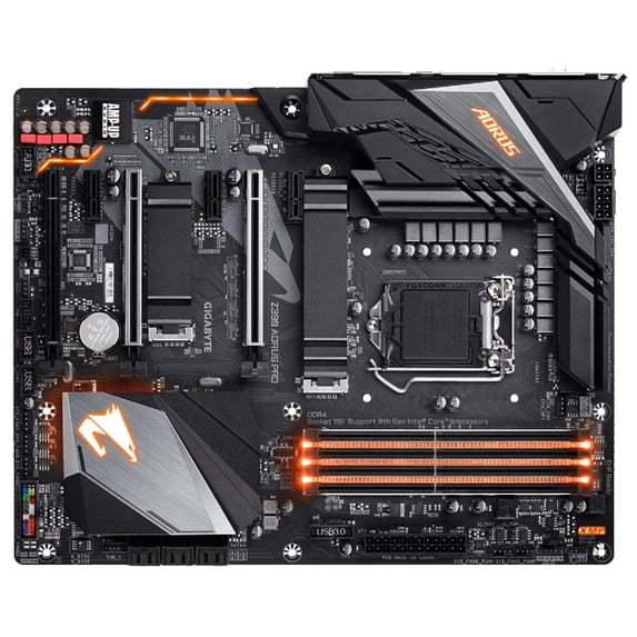 Gigabyte Z390 Aorus with 12 Phases Digital VRM Solutions Multi-Cuts Heatsinks Motherboard, Black