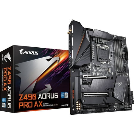 GIGABYTE Z490 AORUS PRO AX Socket 1200 USB 3.2 Intel Motherboard with WIFI - Black